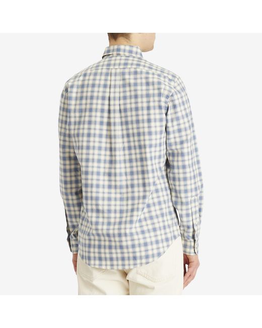 Polo Ralph Lauren Custom Fit Oxford Shirt in Blue for Men | Lyst
