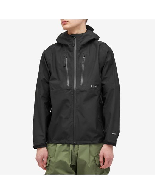 Snow Peak Black Gore-Tex Rain Jacket for men