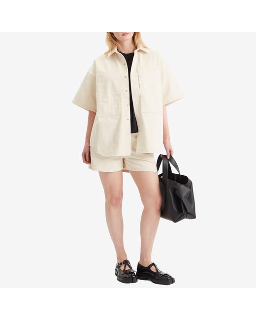 Jil Sander Natural Denim Shorts
