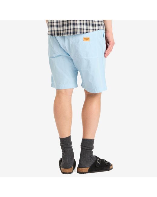 Service Works Blue Poplin Chef Shorts for men