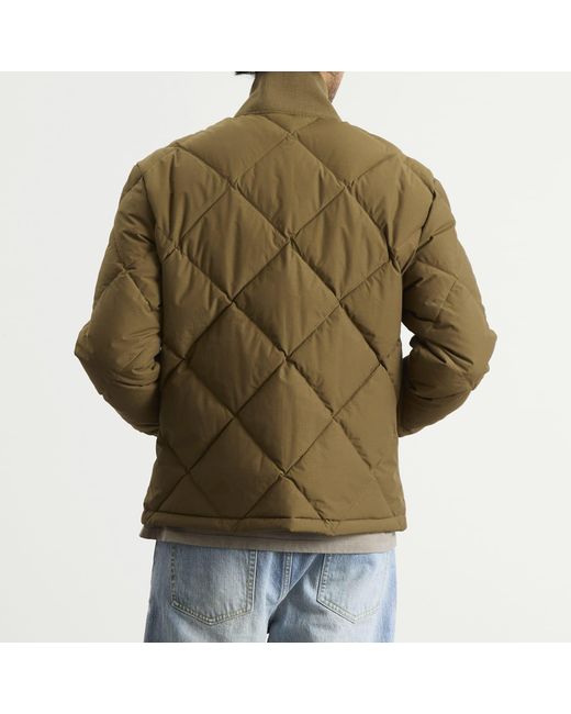 Dubbleware Green Dubble Down Diamond Quilted Jacket for men
