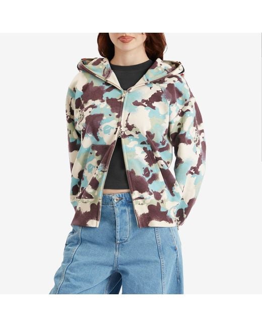 A Bathing Ape Blue Map Camo Shark Full Zip Hoodie