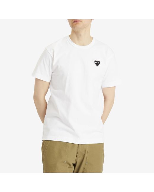 COMME DES GARÇONS PLAY White Studded Heart T-Shirt for men