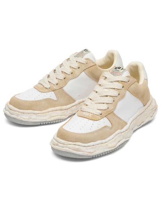 Maison Mihara Yasuhiro White Wayne Nylon Vintage Suede Low-Top for men