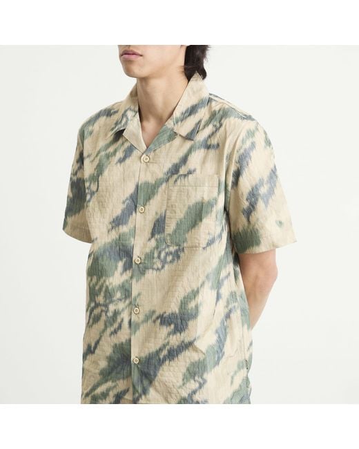 Maharishi Natural Bonsai Camo Ripstop Camp Collar Shirt for men