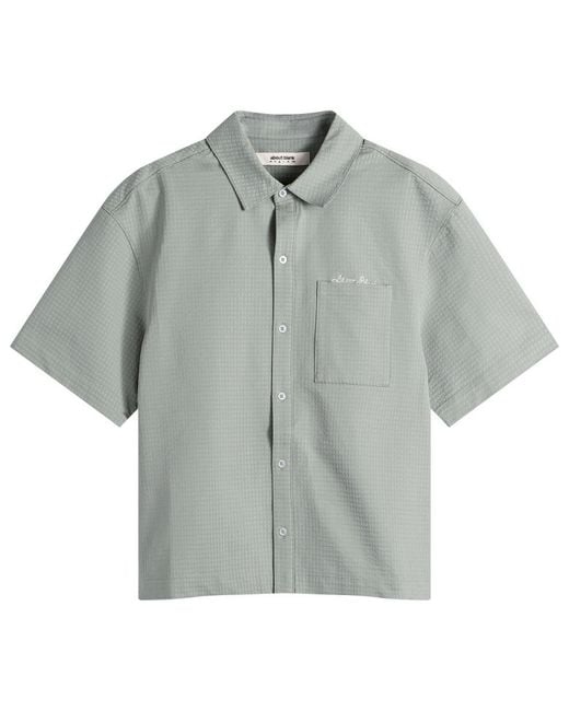 About Blank Gray Textured Shirt for men