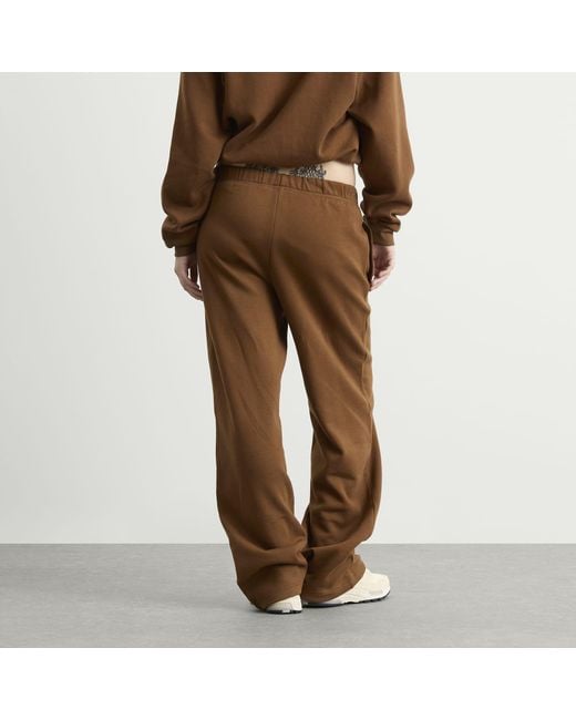 Skims Brown Cotton Fleece Classic Straight Leg Pant
