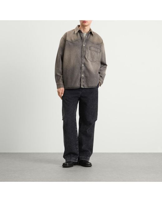 Won Hundred Gray Zayne Denim Overshirt for men