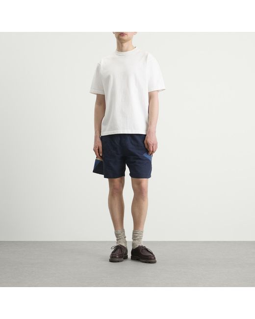 A.P.C. Blue Connor Patchwork Shorts for men