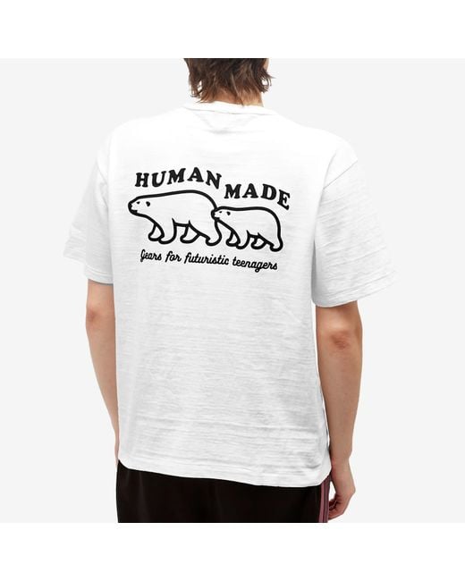 Human Made White Polar Back T-Shirt for men