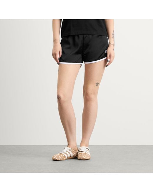 Adidas Black 3 Stripe Sprinter Short