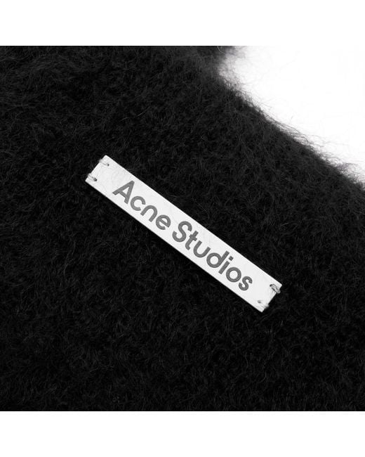 Acne Black Kooder Hooded Scarf