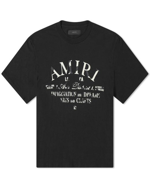 Amiri Black Distressed Arts District T-Shirt for men