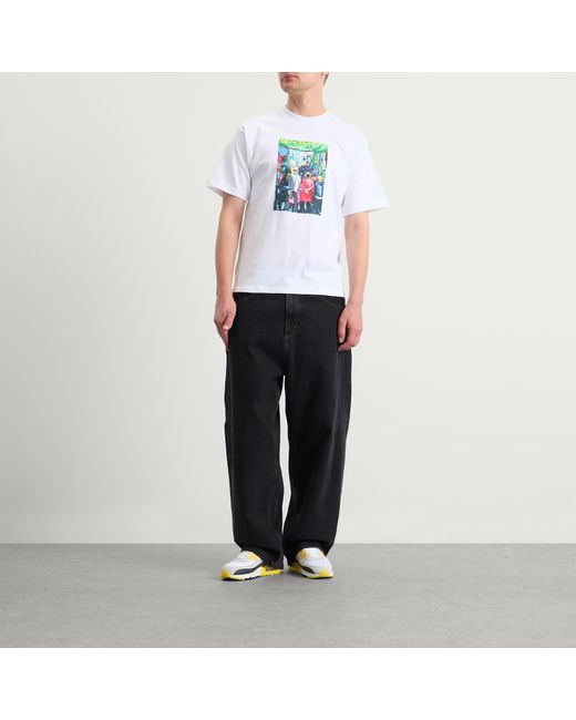Pleasures Blue Harajuku T-Shirt for men