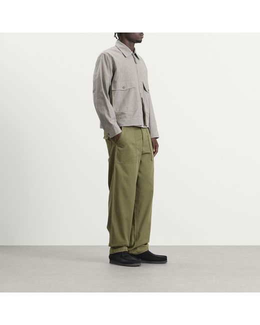 Universal Works Green Twill Fatigue Pant for men