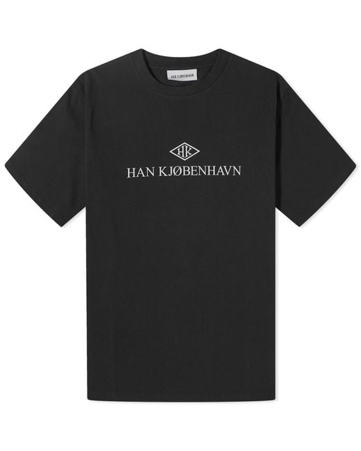 Han Kjobenhavn Black Hk Logo Boxy T-Shirt for men