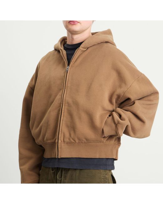 Entire studios Brown Thermal Waffle Hoodie for men