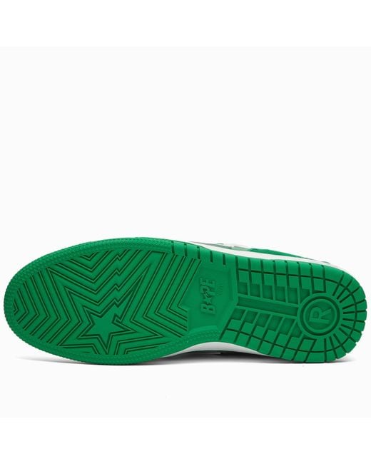 A Bathing Ape Green Sk8 Sta Sneaker for men