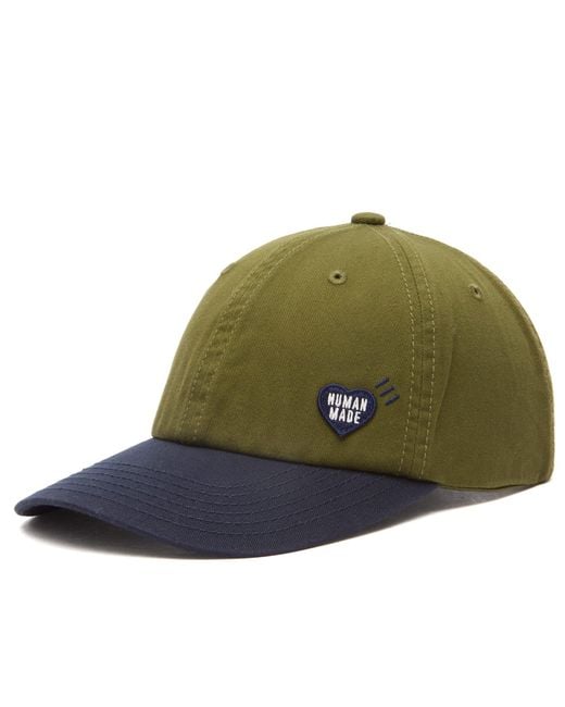 Human Made Green 2-Tone Heart 6 Panel Cap for men