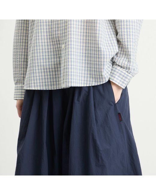 Gramicci Blue Nylon Flare Pant