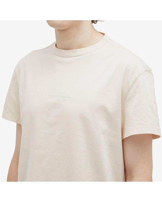 Maison Margiela White Embroidered Text Logo T-Shirt for men