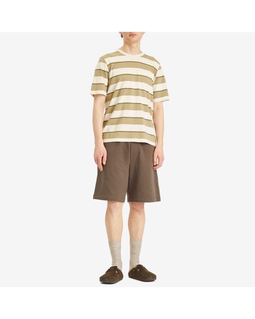 Folk Natural Melange Shadow Stripe T-Shirt for men