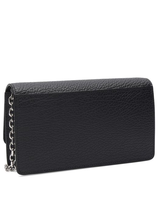 Maison Margiela Black Large Wallet With Chain
