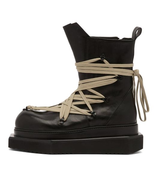 Rick Owens Black Megalace Turbo Cyclops Boot for men