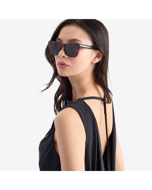 Saint Laurent Brown Saint Laurent Naked Wire Sunglasses