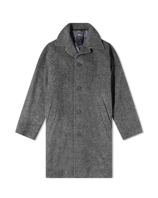 A.P.C. Gray Gaston Wool Overcoat for men
