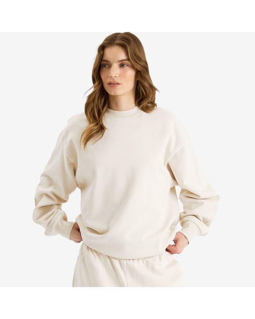 Skims White Boyfriend Fleece Pullover