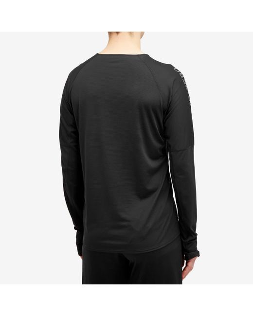 Adidas Black Adidas Adizero Long Sleeve Running T-Shirt for men