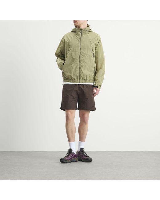KARMA8A Green Hidden Hood Light Jacket for men
