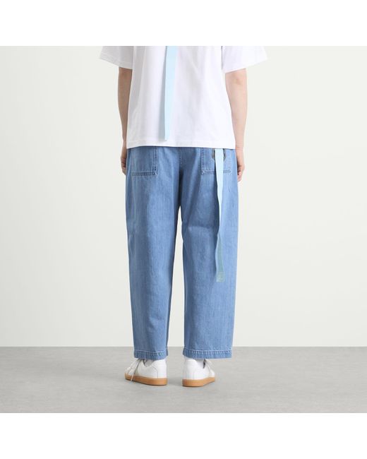 EBIT Blue Octagon Patch Denim Jeans for men