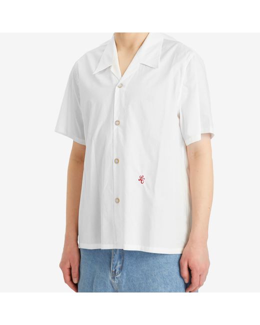 Late Checkout White Short Sleeve Shirt for men