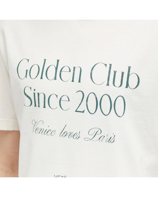 Golden Goose Deluxe Brand White Golden Club T-Shirt for men