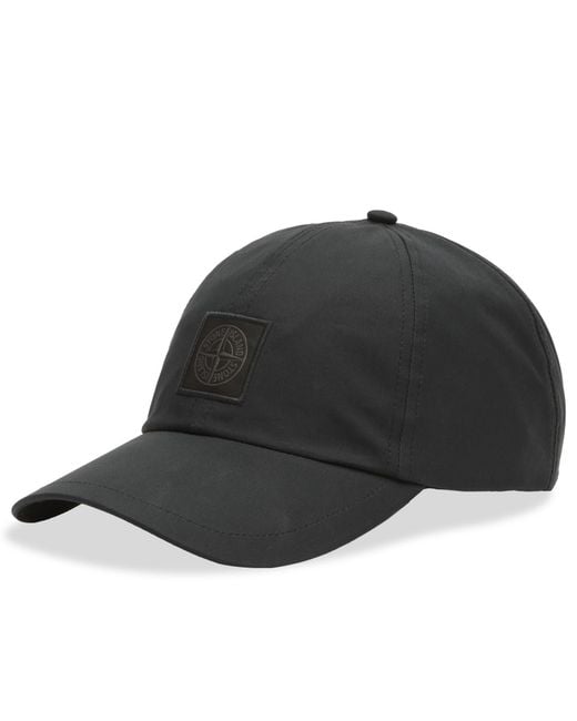 Stone Island Black Ghost Cotton Canvas Cap for men