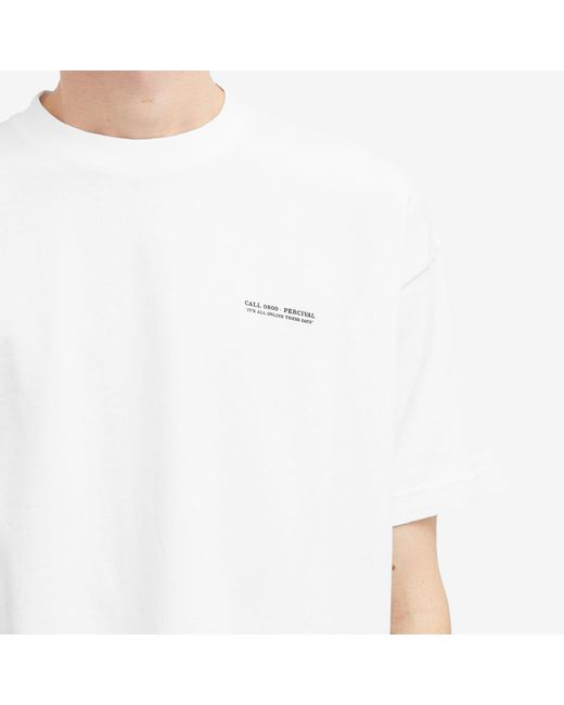 Percival White Online Oversized T-Shirt for men