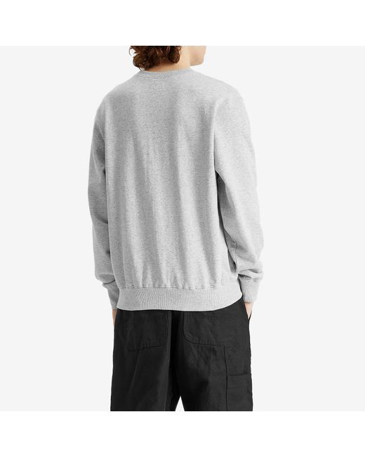 Thisisneverthat Gray Cross Stitched Crew Sweatshirt for men