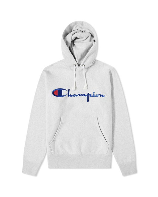 Champion Cotton Script Logo Hoody in 