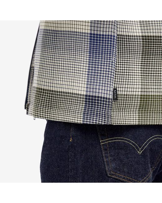 Paul Smith Gray Zip Front Plaid Shirt for men