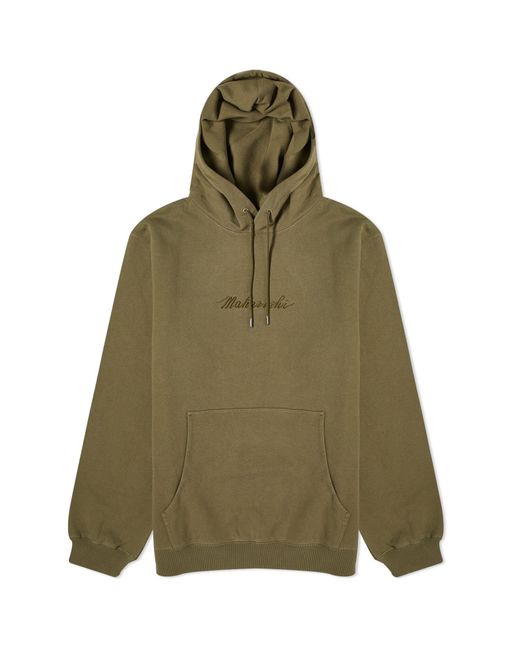Maharishi Green Embroided Popover Hoodie for men