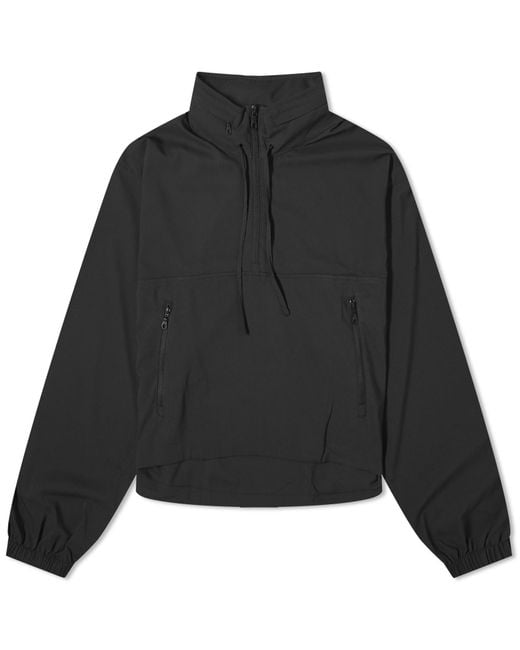 GIRLFRIEND COLLECTIVE Black Hummingbird Windbreaker Half Zip Jacke