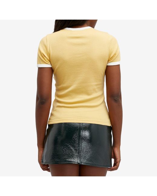 Courreges Yellow Contrast T-Shirt
