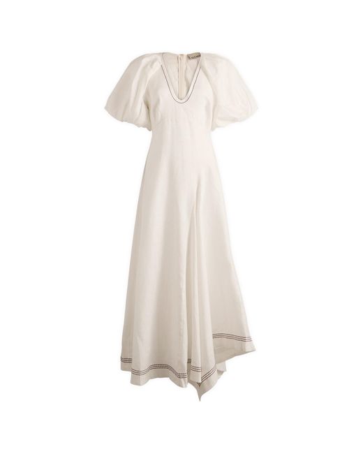 ALÉMAIS Natural Magnolia Midi Dress