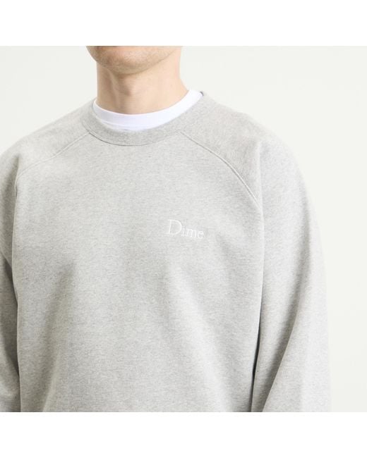 Dime Gray Classic Small Logo Crewneck for men