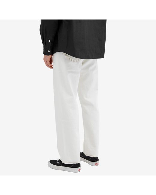 KENZO White Straight Fit Jeans for men