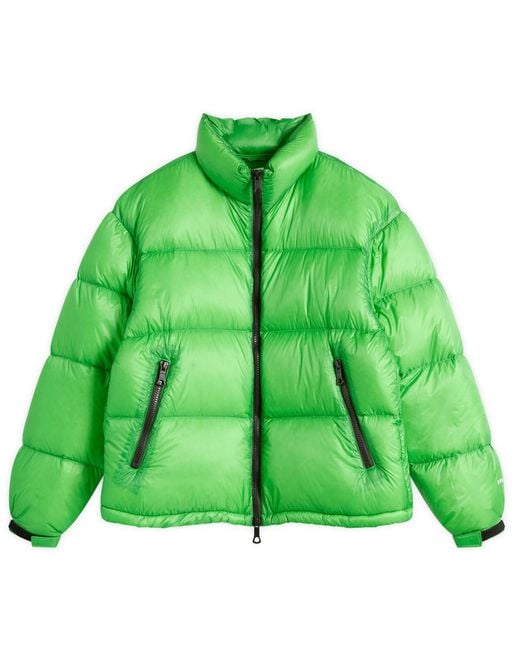 MKI Miyuki-Zoku Green Translucent Funnel Neck Bubble Jacket Presented By End for men