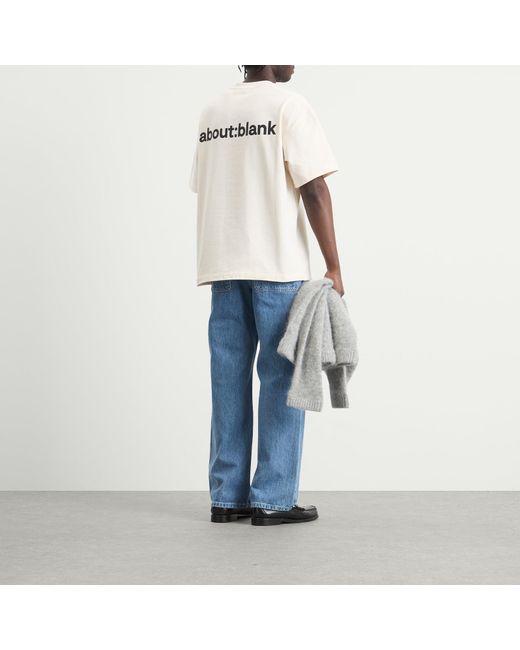 About Blank White Emblem T-Shirt for men