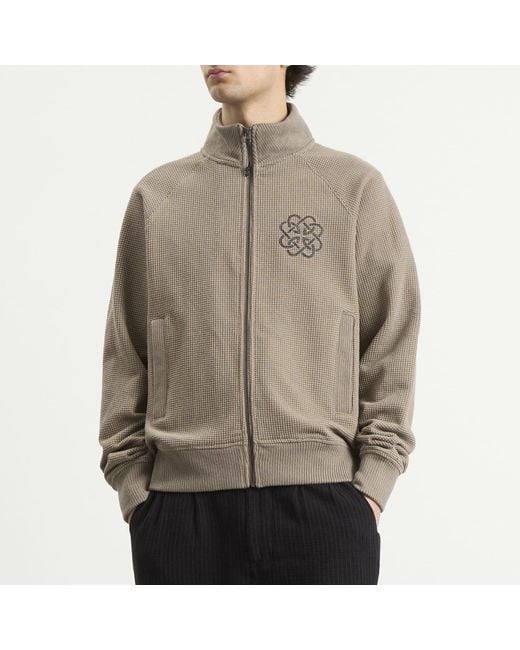 Heresy Gray Knot Zip Knit Cardigan for men